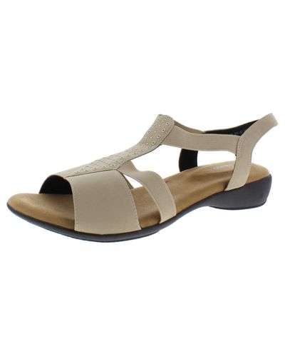 Ros Hommerson Miriam Slip On Strappy Slingback Sandals - Natural