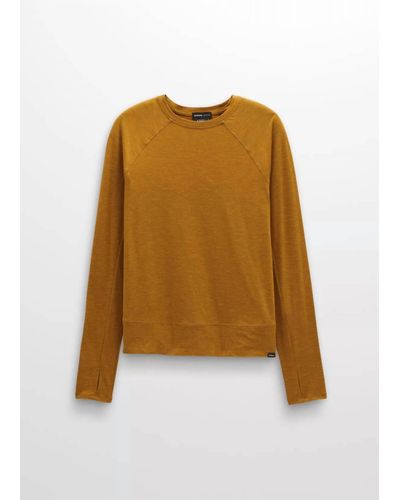 Prana Sol Searcher Long Sleeve Top In Spiced - Natural