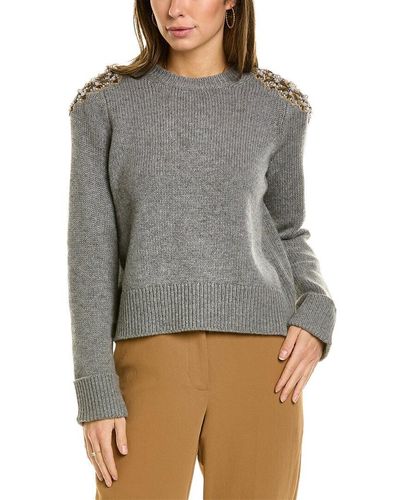 Boden Embellished Wool & Alpaca-blend Sweater - Gray