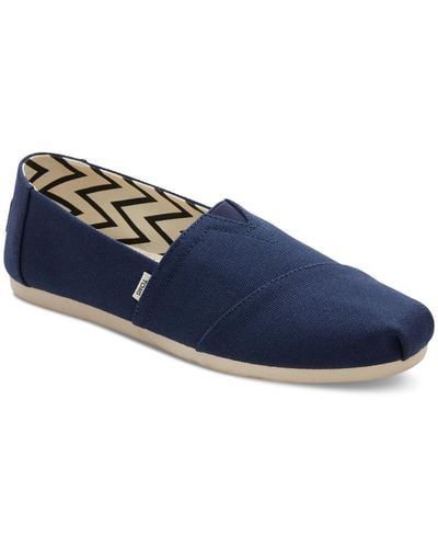 TOMS Alpargata Canvas Padded Insole Slip-on Sneakers - Blue