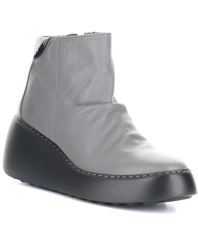 Fly London Dabe Leather Boot - Gray