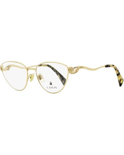 Lanvin Cat Eye Eyeglasses Lnv2110 708 Gold/cream 54mm - Black