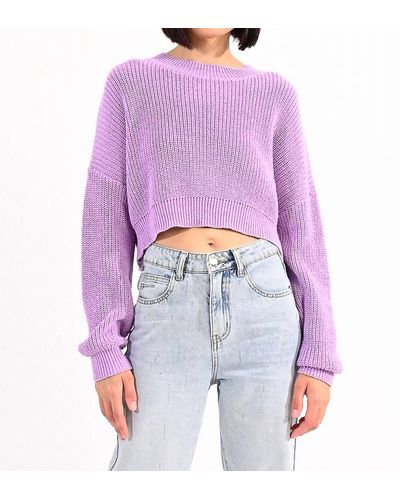 Molly Bracken Knit Sweater - Purple