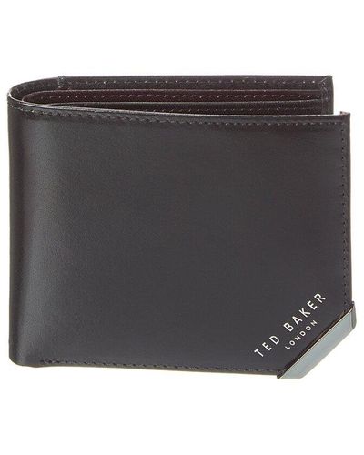 Ted Baker Korning Leather Bifold Wallet - Black