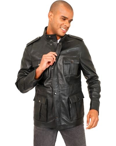 VELLAPAIS Vannesia Leather Jacket - Black