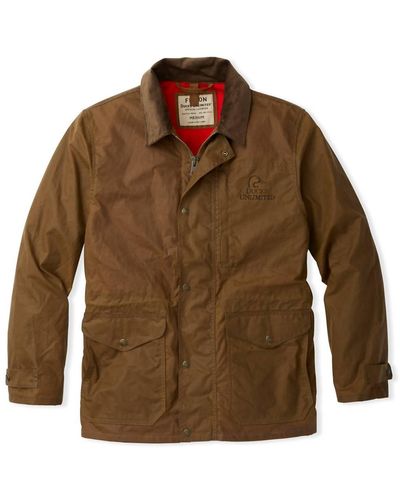 Filson Ducks Unlimited Cover Cloth Mile Marker Coat - Brown