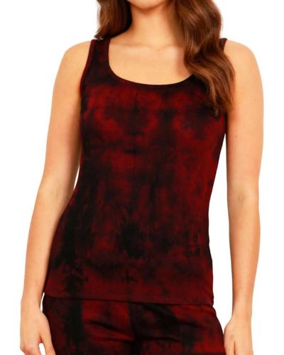 French Kyss Marble Wash Tank - Red