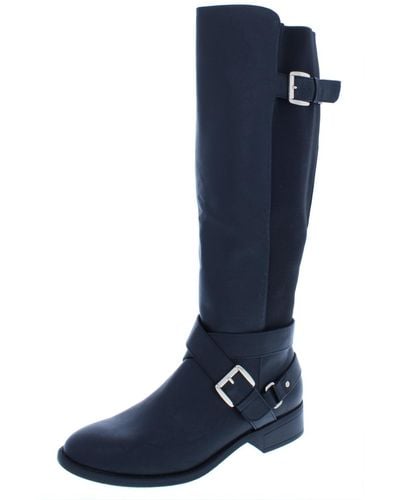 Thalia Sodi Vada Faux Leather Over-the-knee Riding Boots - Blue
