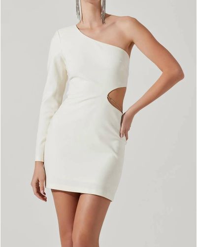 Astr Lavinia Cutout One Shoulder Mini Dress - White