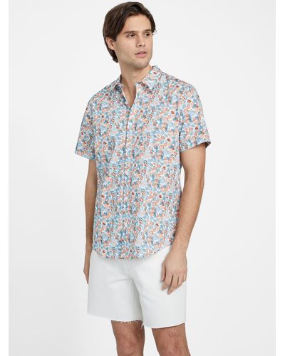 Guess Factory Oliver Printed Shirt - Blue