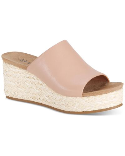 Style & Co. Larissaa Faux Leather Slip On Espadrilles - Natural
