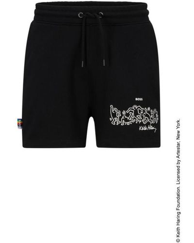 BOSS X Keith Haring Gender-neutral Shorts - Black