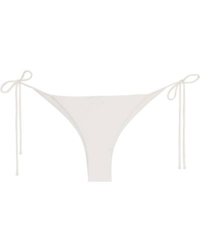 Mikoh Swimwear Belona Thin String Tie Side Bikini Bottom - White