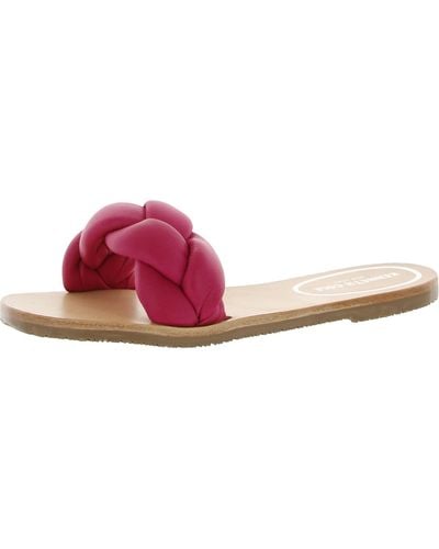 Kenneth Cole Nellie Braid Slip On Flat Slide Sandals - Pink