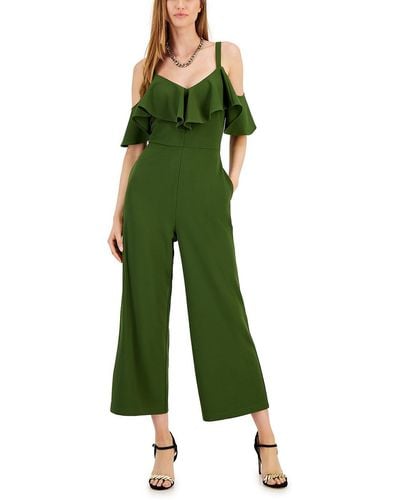 Rachel Roy Cold Shoulder Dressy Jumpsuit - Green