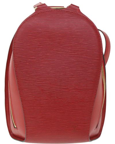 Louis Vuitton Mabillon Leather Backpack Bag (pre-owned) - Red