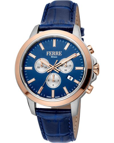 Ferré Fashion 44mm Quartz Watch - Blue