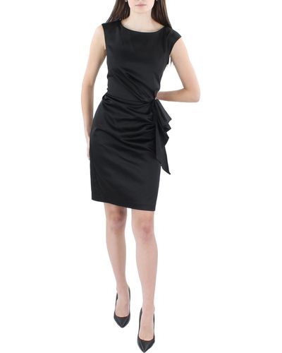 Lauren by Ralph Lauren Cocktail Asymmetric Sheath Dress - Black