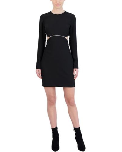 BCBGMAXAZRIA Embellished Mini Cocktail And Party Dress - Black