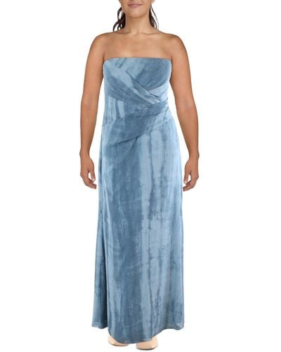Lauren by Ralph Lauren Tie Dye Long Maxi Dress - Blue