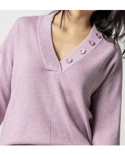 Lilla P V Neck Sweater - Purple