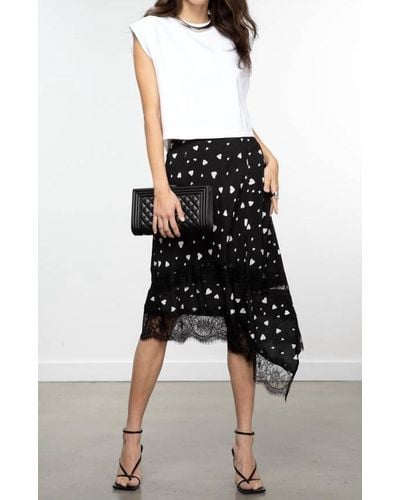 Essentiel Antwerp Zanary Lace Detail Skirt I - Black