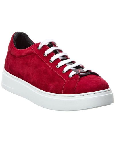 Isaia Suede Sneaker - Red