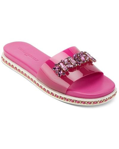 Karl Lagerfeld Bijou Flats Embellished Flip-flops - Pink