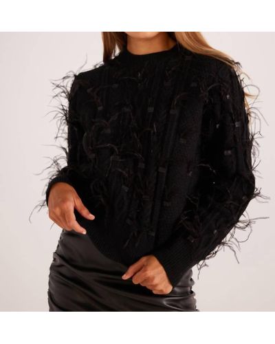 MINKPINK Cleo Feather Sweater - Black