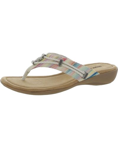 Minnetonka Silverthorne Canvas Flip-flop Thong Sandals - Multicolor