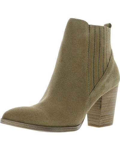 Blondo Reese Leather Pointed Toe Ankle Boots - Green