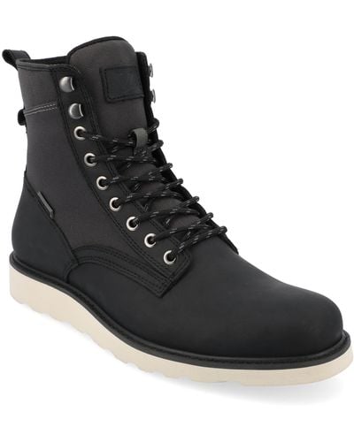 Territory Elevate Water Resistant Plain Toe Lace-up Boot - Black