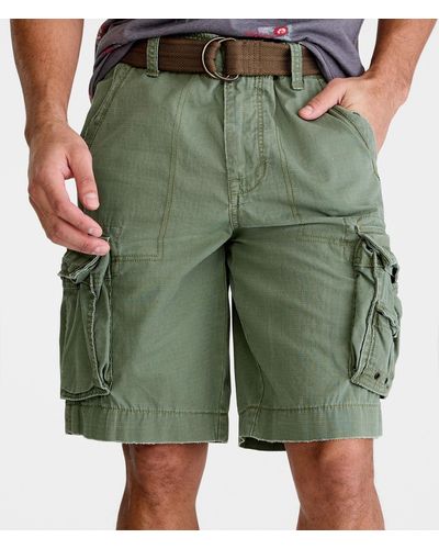 Aéropostale Solid Belted Cargo Shorts*** Black - Green
