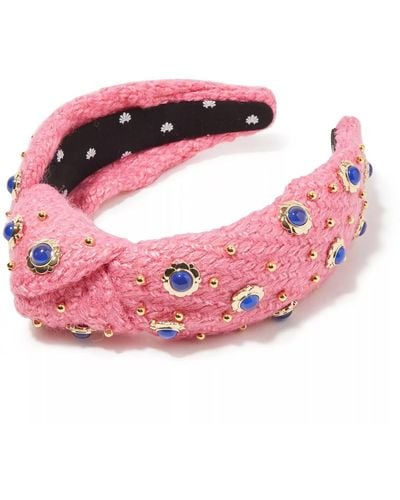 Lele Sadoughi Eva Cabochon Knotted Headband - Pink