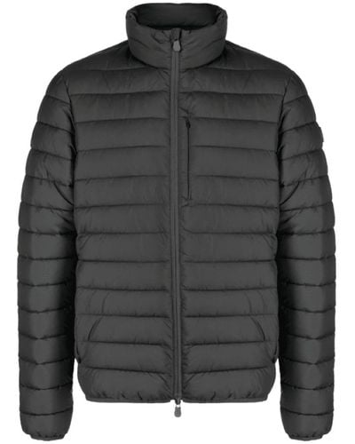Save The Duck Men Erion Quilted Puffer Coat Jacket - Gray