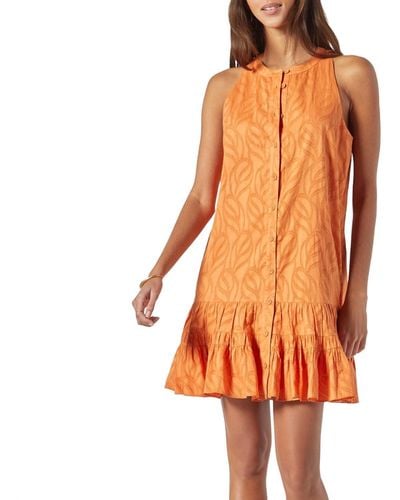 Joie Hayden Cotton Mini Dress - Orange