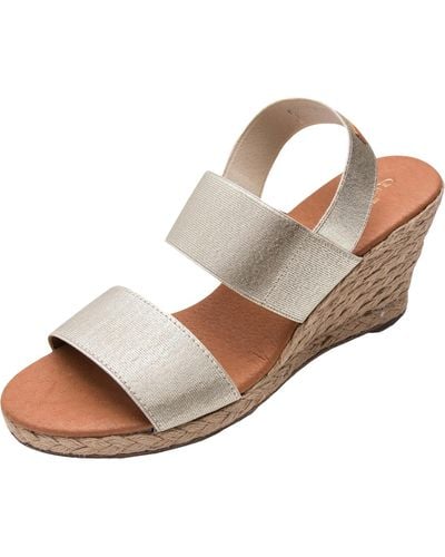 Andre Assous Allison Padded Insole Wedge Dress Sandals - Natural
