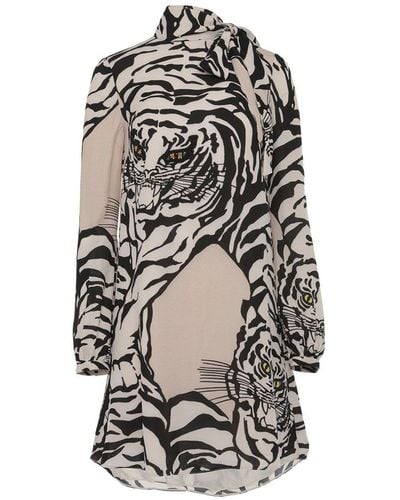 Valentino Tiger Print Dress - Black