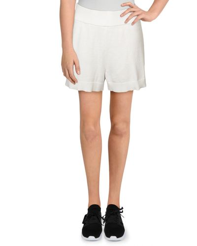 Danielle Bernstein High Rise Sweater Casual Shorts - White