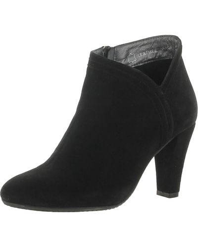 Eric Michael Forest Faux Suede Round Toe Ankle Boots - Black