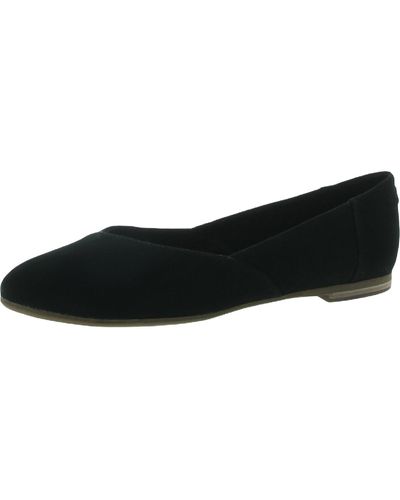 TOMS Jutti Neat Suede Slip On Loafers - Black