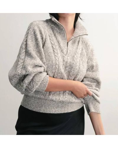 Darling Trusty Cable Knit Sweater - Gray