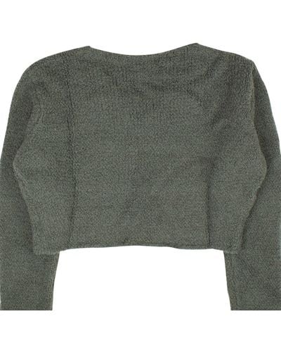 Amiri Cropped Boucle Sweater - Green