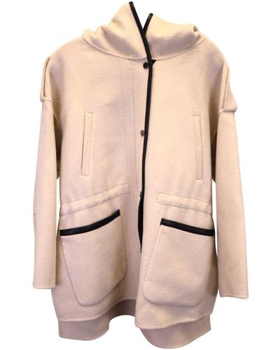 Maje Oversized Double-faced Coat - Natural