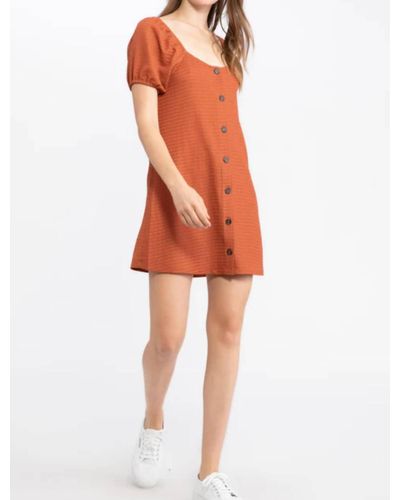 Sanctuary Button Up Knit Dress - Orange