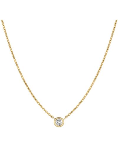 Ariana Rabbani Diamond Solitaire Necklace Yellow - Metallic