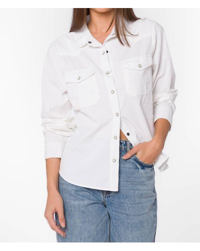 Velvet Heart Duke Button Up Shirt/jacket - White