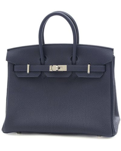 Hermès Birkin 25 Leather Handbag (pre-owned) - Blue