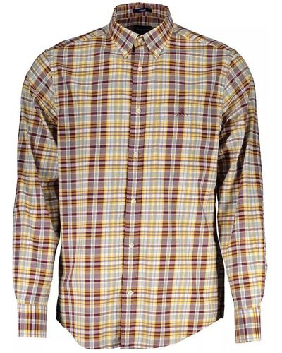 GANT Ele Cotton Button-down Shirt - Brown