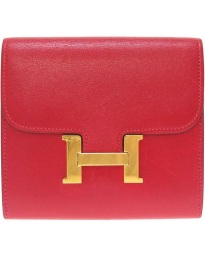 Hermès Constance Leather Wallet (pre-owned) - Red